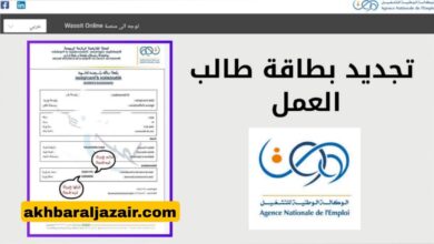 تجديد بطاقة طلب العمل عن طريق الإنترنت wassitonline.anem.dz